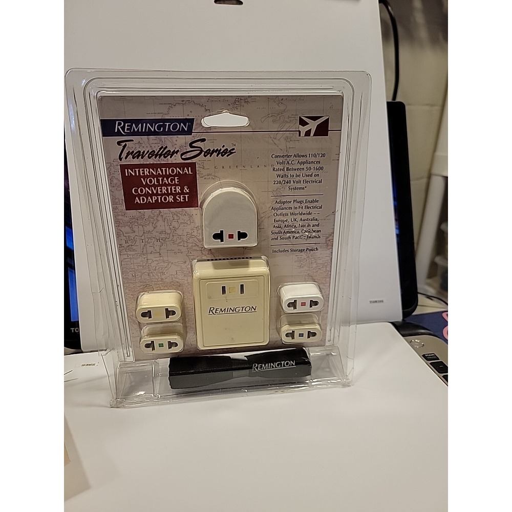 Remington TL-265BP International Voltage   Converter & Adaptor‎ Set 1996 New